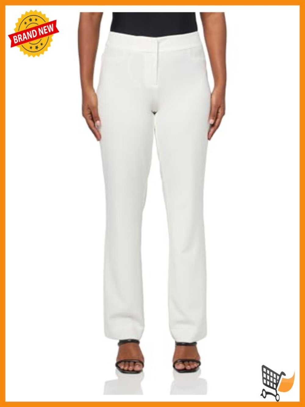 Kasper Slim Straight Leg Mid Rise Tailored Work Trousers